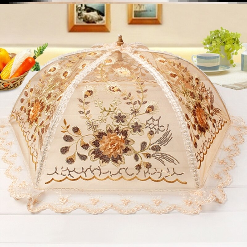 Dish cover good folding food cover dish cover large food umbrella cover lace