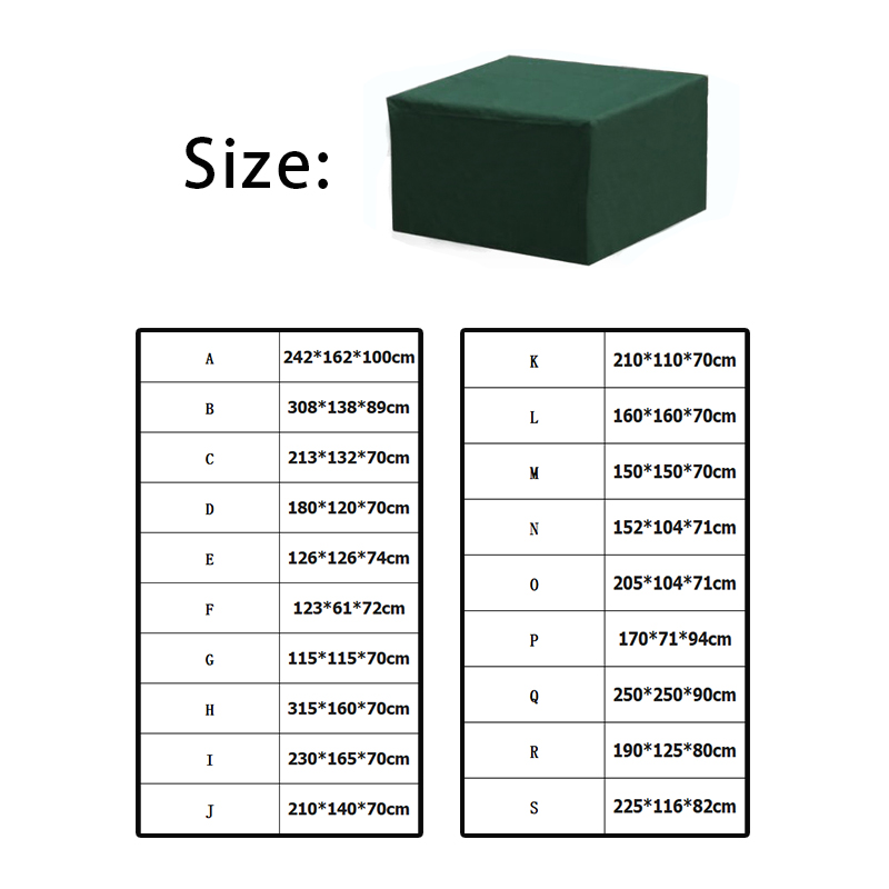 6 sizes Waterproof Outdoor Garden Furniture Cover Dust Cover Covers for Wicker Protection Set Table Lounge Patio Rain Snow