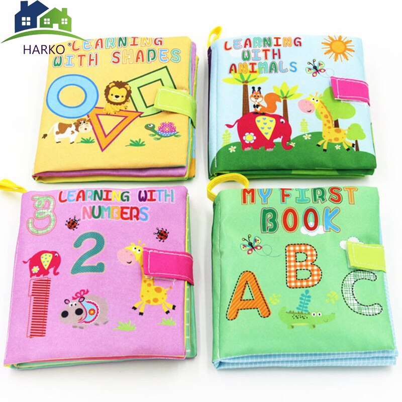 0-36 Months Baby Toys Soft Cloth Books Rustle Sound Infant Educational Stroller Rattle Toy Newborn Crib Bed Baby Toys