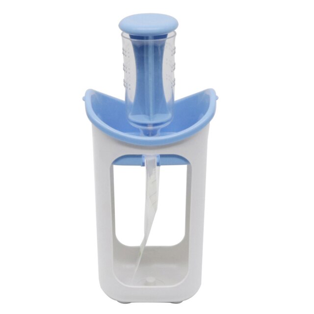 Baby Fruit Food Squeeze Station Baby Fresh Fruit Squeezer With 10 Food Pouches Fresh Fruit Juice Dispenser Food Squeezer: Blue