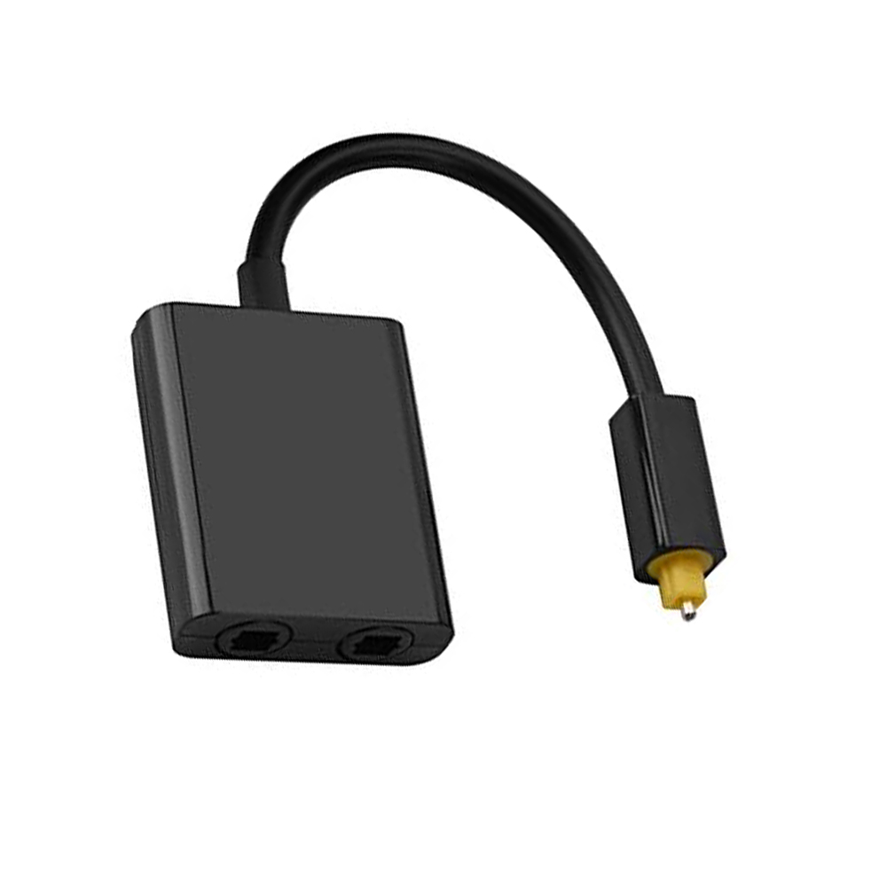 2 Way Optical Audio Splitter Adapter 1 input 2 Output Audio Splitter Adapter Optical Cable Splitter Hub for CD DVD