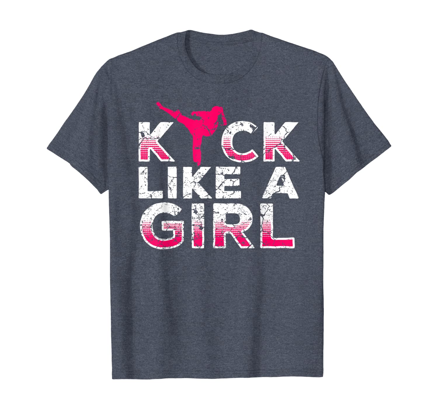 I Kick Like A Girl-Karate Kickboxing Girl T-Shirt: XXXL