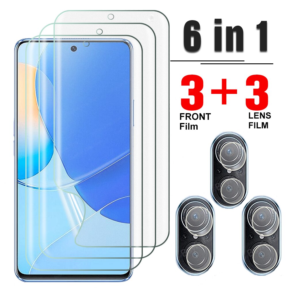 6 In 1 Hydrogel Film Voor Huawei Nove 9 Se Zachte Front Screen Protector Voor Huawei Nova 9SE 8 8i 7i 7 6 Se 5T Film (Geen Glas)