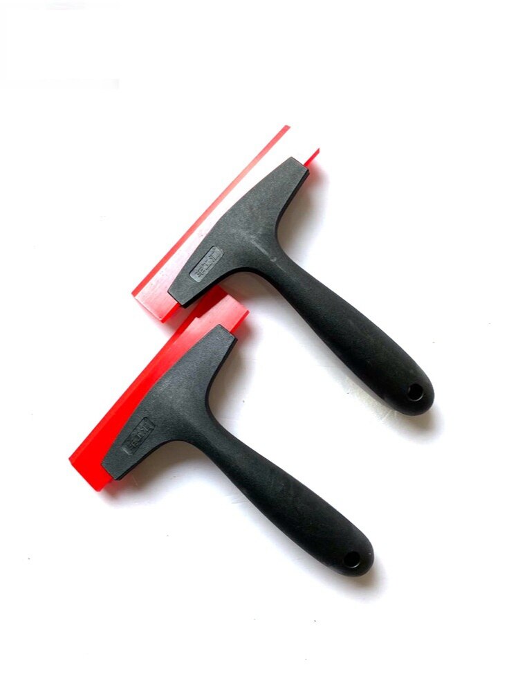 Bil tapet folie verktøy svart håndtak biff seneskrape silikon myk visker glass visker kort håndtak biff seneskrape