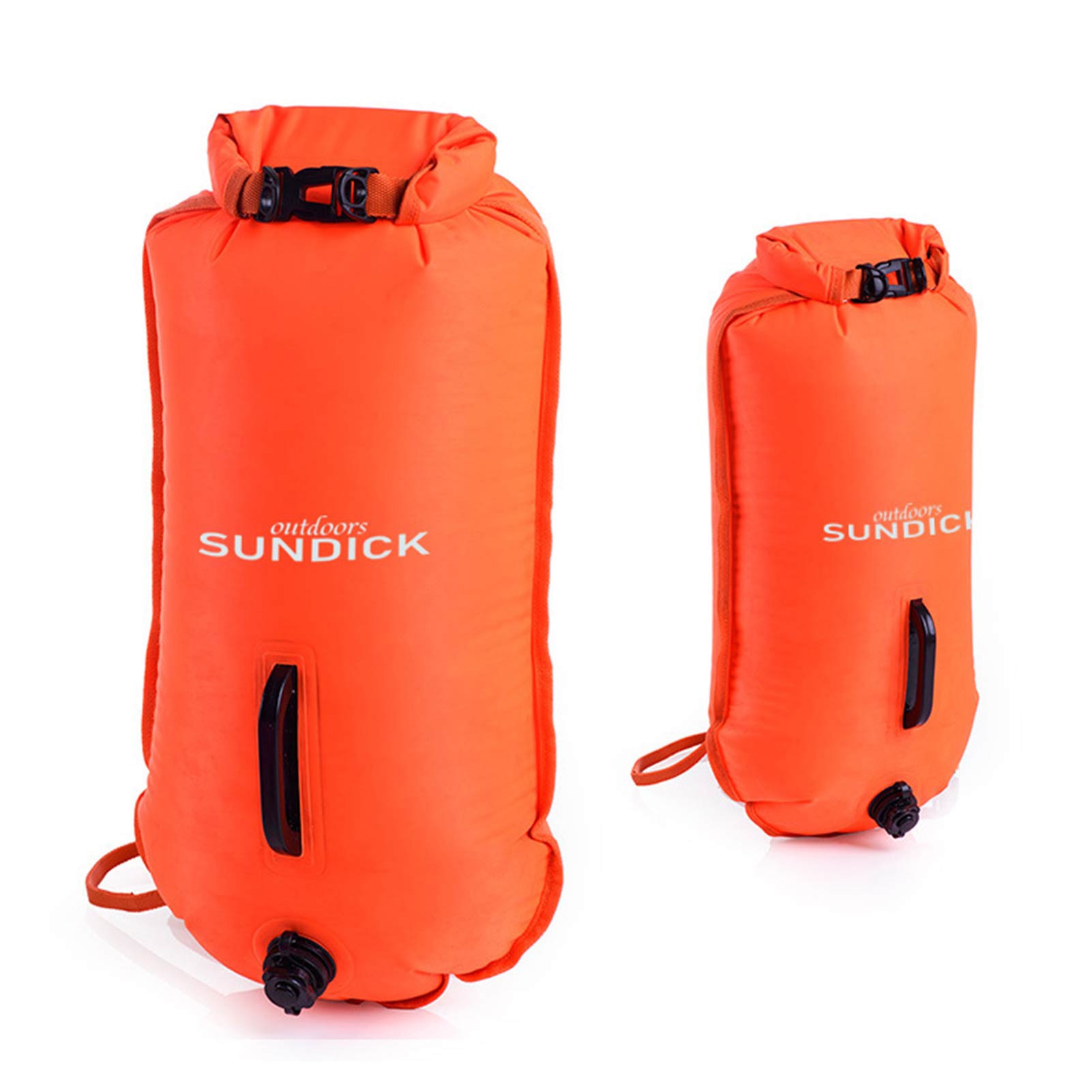 Schwimmen Boje &Ampere; Packsack Für Schwimmer Drei-schicht Doppel-airbag Wasserdichte Lagerung Tasche Für draussen Schwimmen Strand Schnorcheln Rafting