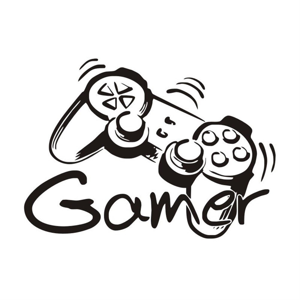 Gamer Wall Sticker Removable Wall Decoration Vinyl Wallpaper For Kids Boys Room Decor Decals Door Game Poster Sticker: Default Title