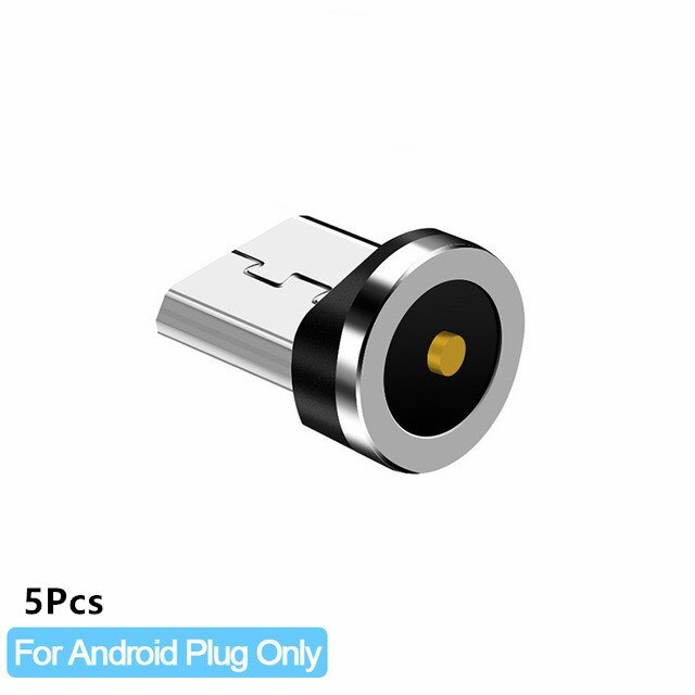 Magnetische Plug Micro Usb Type C Magneet Connector Magnetische Oplaadkabel Adapter Mobiele Telefoon Stof Stekkers: 5pcs micro plug