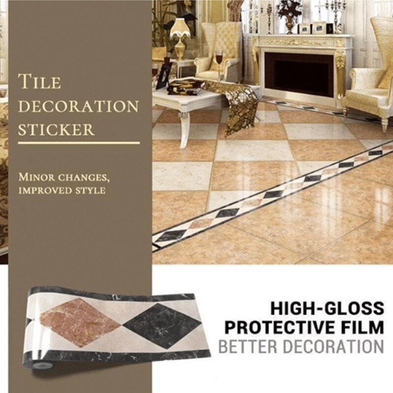 Waterproof Marble Styled Tiles Sticker PVC Self-Adhesive Ceramics Floor Stickers