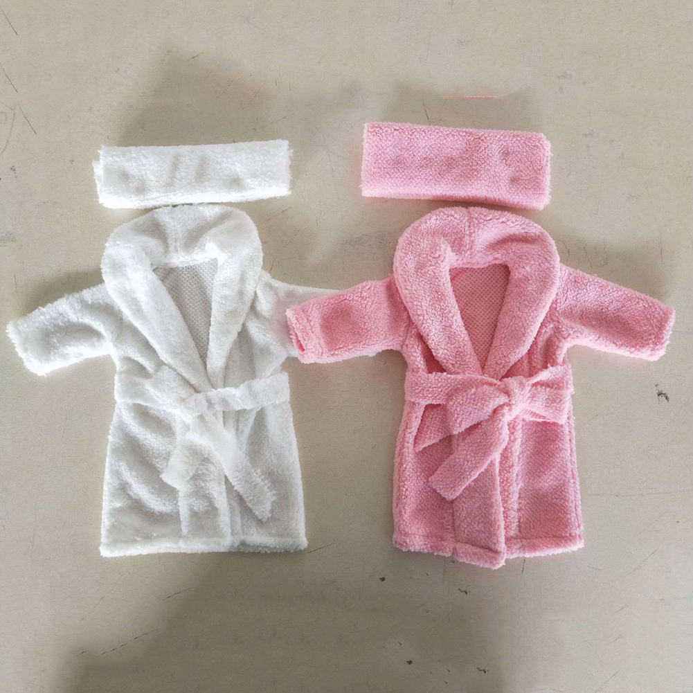 Nyfødt fotografering rekvisitter spædbarn kostume tøj tørklæde badekåbe brusebad blød plys foto wrap matchende baby foto rekvisitter