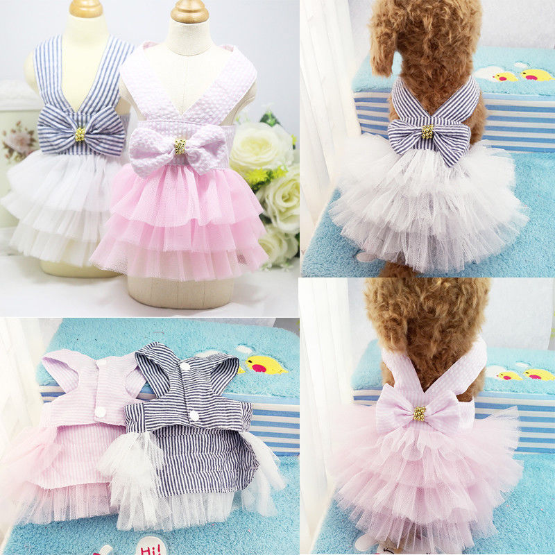 Swan Ballet Printing Warm Hond Roze En Witte Kleur Rok Voor Pet Katoen Gewatteerde Hond Dikkere Kleren Huisdieren