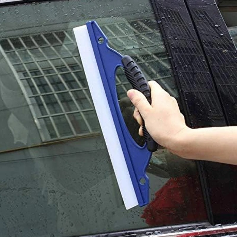 Tragbarer Autowischer, Silikon-Wasserwischer, Fensterabzieher, Reiniger, Trocknungswerkzeug für Autoglaswäsche, Streifenfreier Reinigungswischer