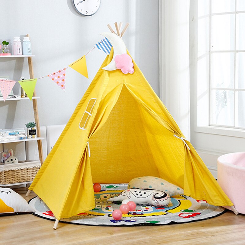 1.6M tenda per bambini Tipi per bambini pieghevole Teepee Playhouse tenda da gioco al coperto per giochi per bambini tende giocattolo