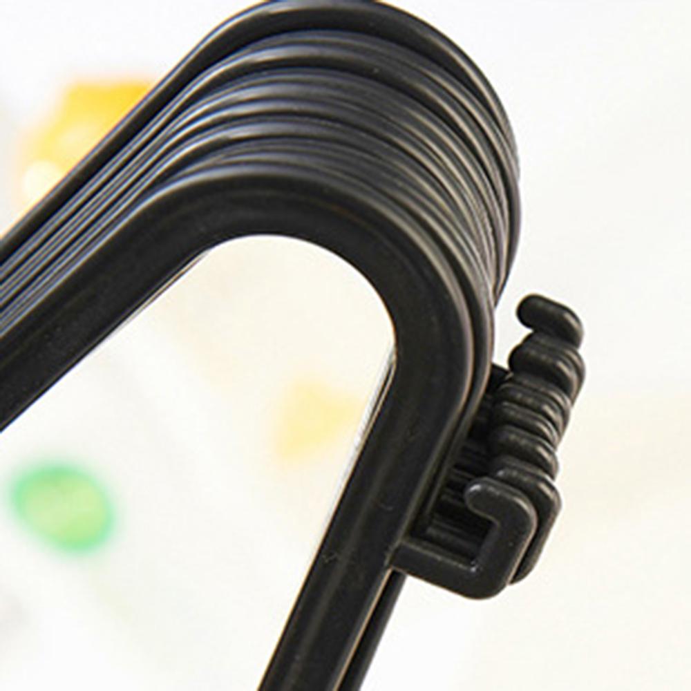 10pcs Adult Clothing Hanger Black Plastic Portable Household Clothes Dress Organizer Non-Slip Outdoor Dry Clothes Hanging Rack