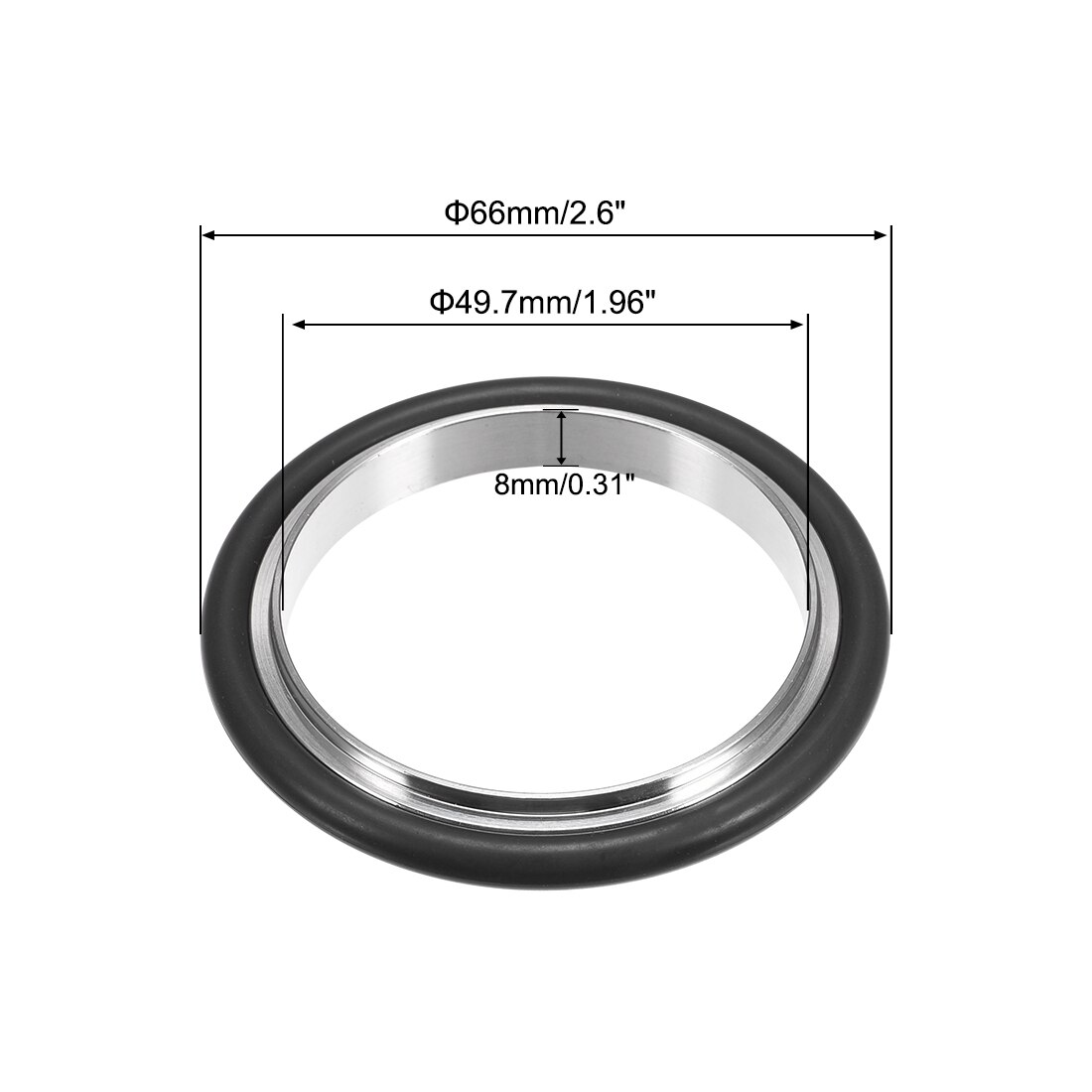 Uxcell 2 pièces bague de centrage KF-16 raccords sous vide ISO-KF bride 66mm x 49.7mm Fluororubber joint torique