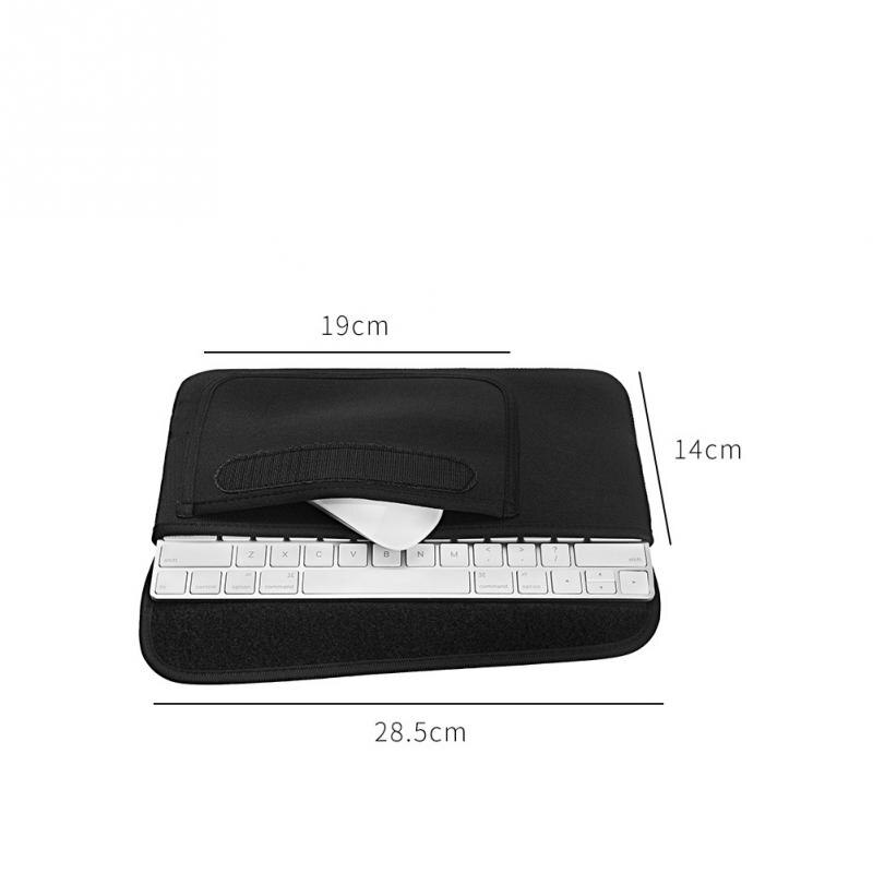 Pouch For Apple Keyboard Protective Cover PU Leather Mouse Accessories Carrying Storage Bag Flat Pocket Anti Scratch Dust Proof