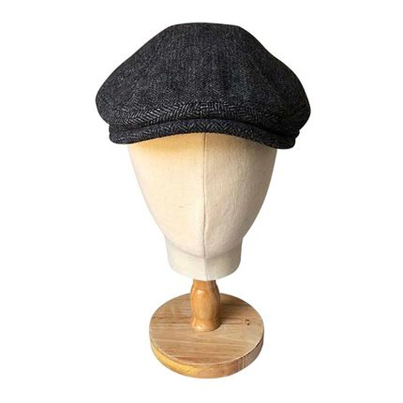 Gorra clásica de hiedra Gatsby para hombre y mujer, gorro con estampado de espiga en color gris oscuro, estilo Retro, liso, con pico de pato, CapsBLM297