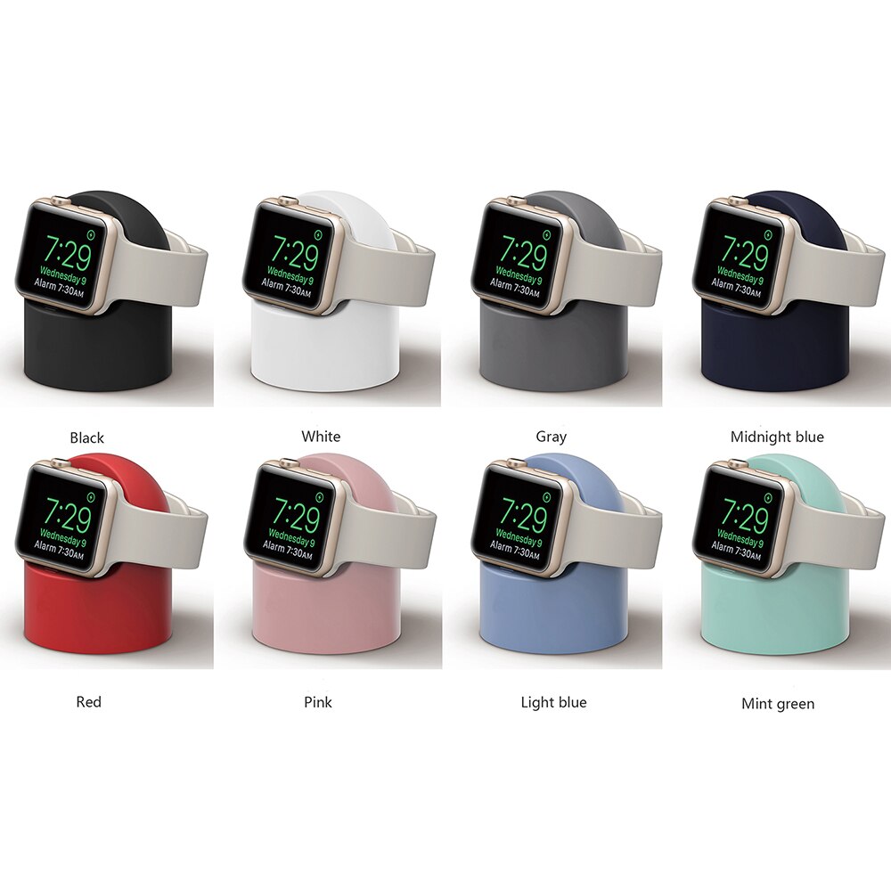 Silicone Apple Watch Charger Stand for Apple Watch Stand Compatible with All Series 44mm 42mm 40mm 38mm