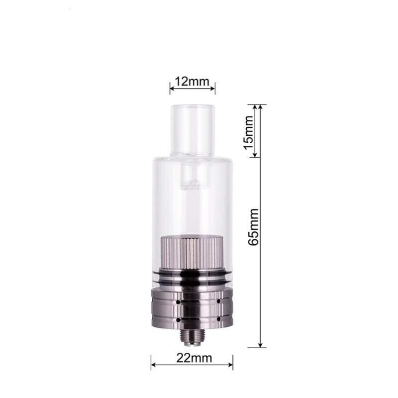 Longmada Mr Bald III Atomizer with Replacement Ceramic Coils Glass Chamber Herbal Tank for 510 Box Mod Dry Herb Vaporizer Kit