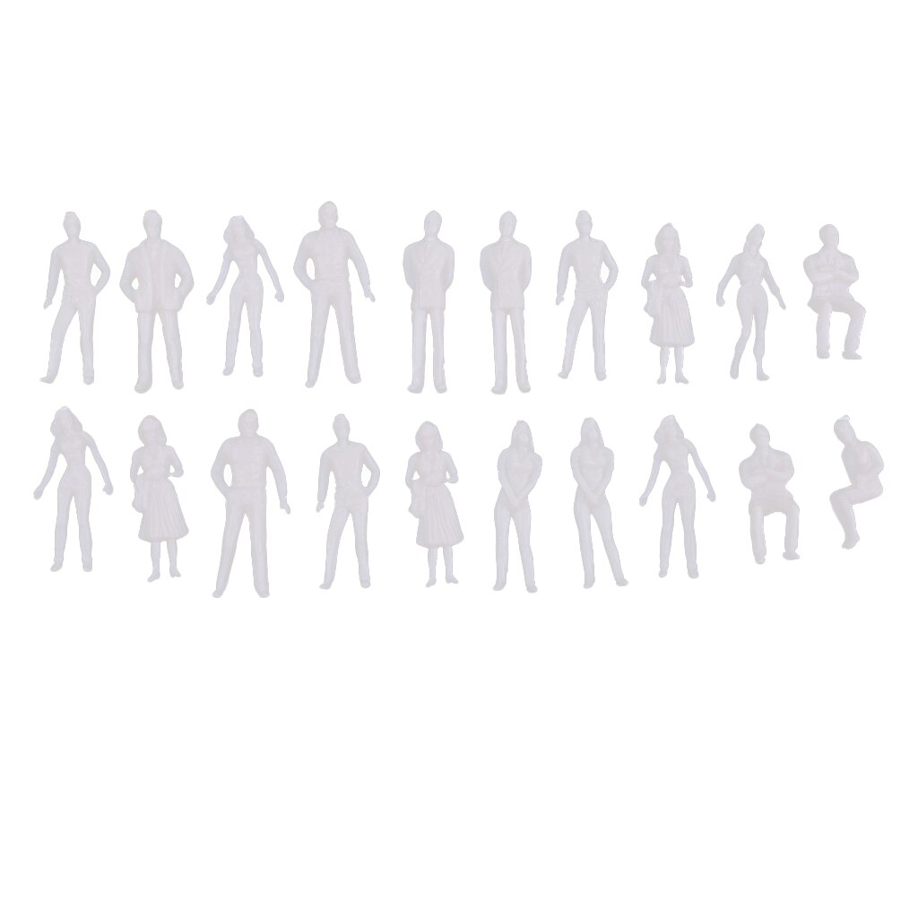 10 pcs 1:50 scale model miniature white figures Architecture model human scale peoples