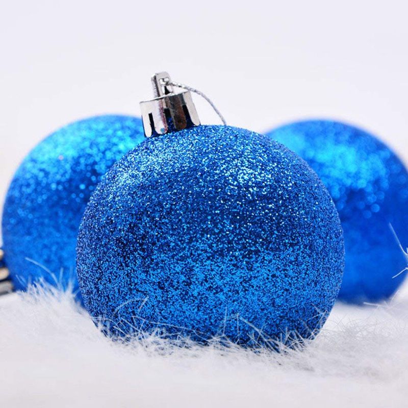 24 stücke Weihnachten Baum Ball Dekoration Party Hängen Ornament Flitter Anhänger Weihnachten Baum dekorationen für Heimat Mini Größe