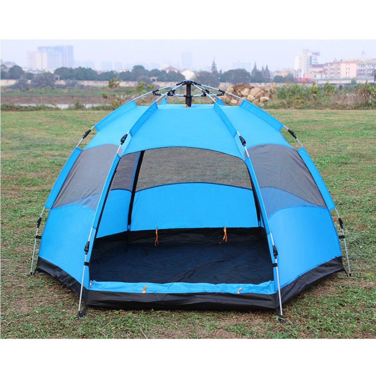 Automatic Camping Tent 5-8 Person Easy Setup Tent Outdoor Hiking Beach Tent Anti-UV Sun Protection Shelter with Storage Bag