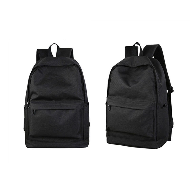 Large Men School Backpack for Teenage Boys University Student Backpack Nylon Black Casual Preppy Style: black