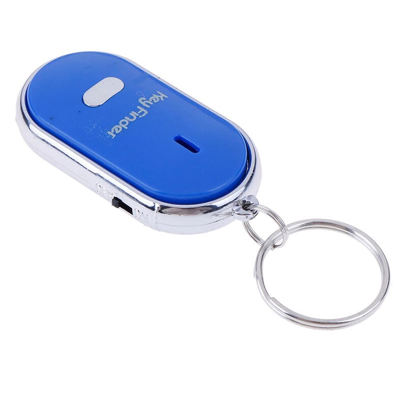 1pc azul anti-perdido localizador chave chaveiro apito alarme sonoro led luz