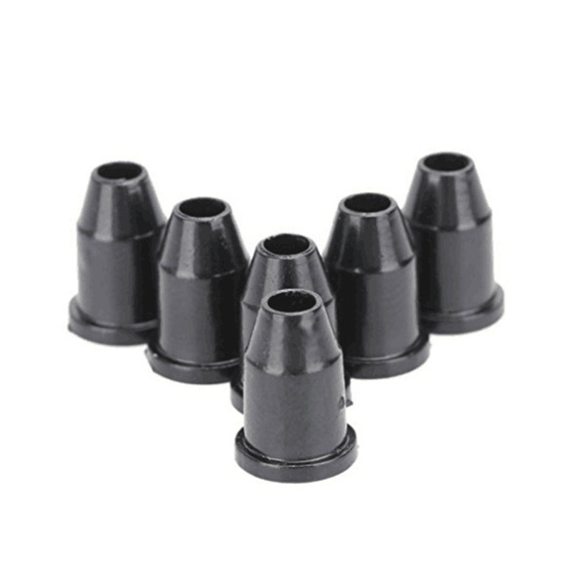 Bouchons cordes guitare, boucle à travers le corps, embouts cordes guitare, bague pour guitares 6: Black