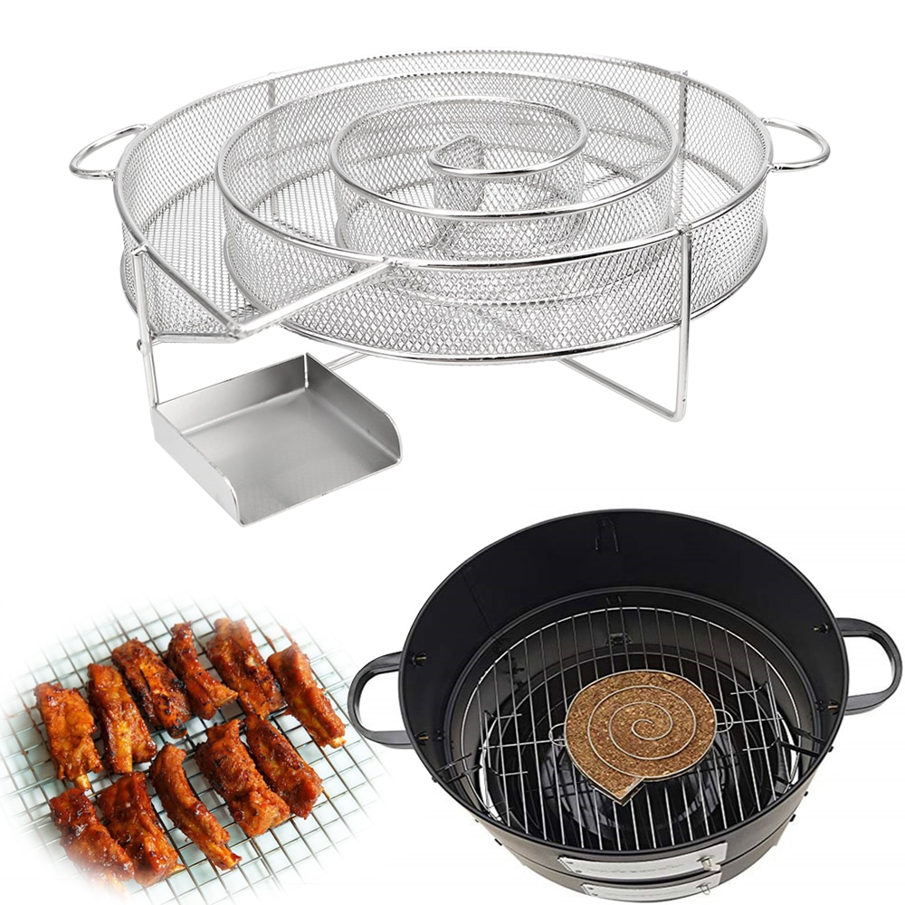 Générateur de fumée froide, boîte à fumer en acier, Grill, fumeur de saumon, Bacon, poisson, Mini pomme, bois, poussière de bois