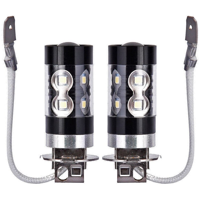 Auto Led Lamp Mist Rijden Licht Lamp 2x H3 Xenon Wit 100W High Power Automotive Led Mistlichten Wit 100W High Power Smd