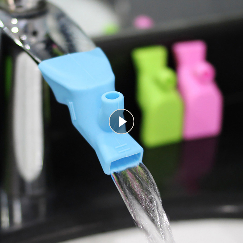 Sink Faucet Extender Rubber Elastic Nozzle Guide Children Water Saving Tap Extension For Household Kitchen Bathroom Accessories
