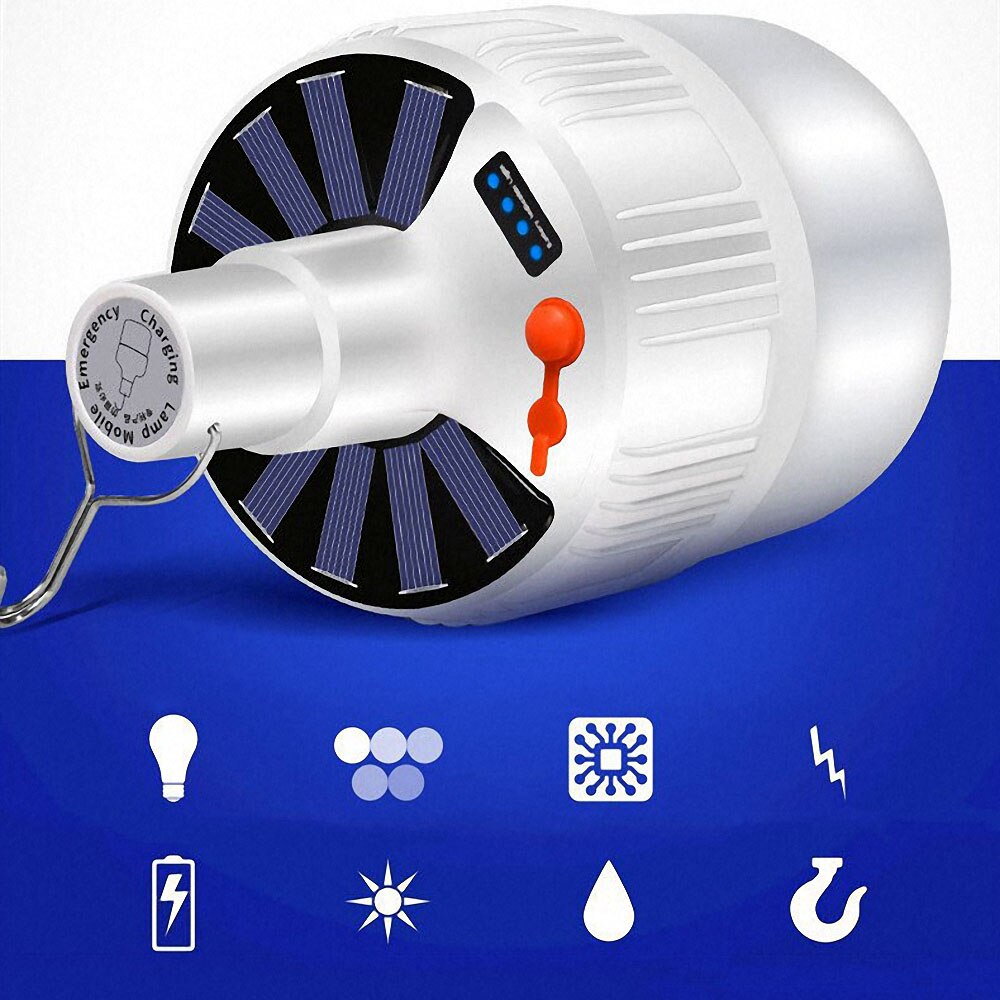 60/80/100w kampeerlampen voor buiten, op zonne-energie werkende led-lamp, batterijoplader, draagbare led-lantaarnlamp voor thuis, buiten, noodverlichting voor tenten