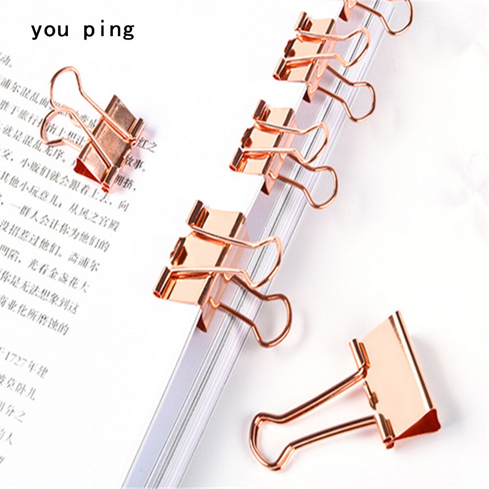3 Colors 15mm 19mm 25mm 32mm 41mm 51mm Clamp Paper Binder Clips Bookmark Clips Memo Clip Student School Office Supplies