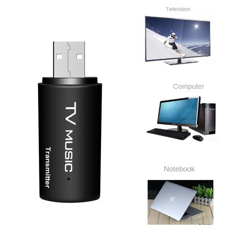 USB Wireless Audio Transmitter Bluetooth Music Stereo Dongle Adapter for TV Smart PC MP3 Headphone