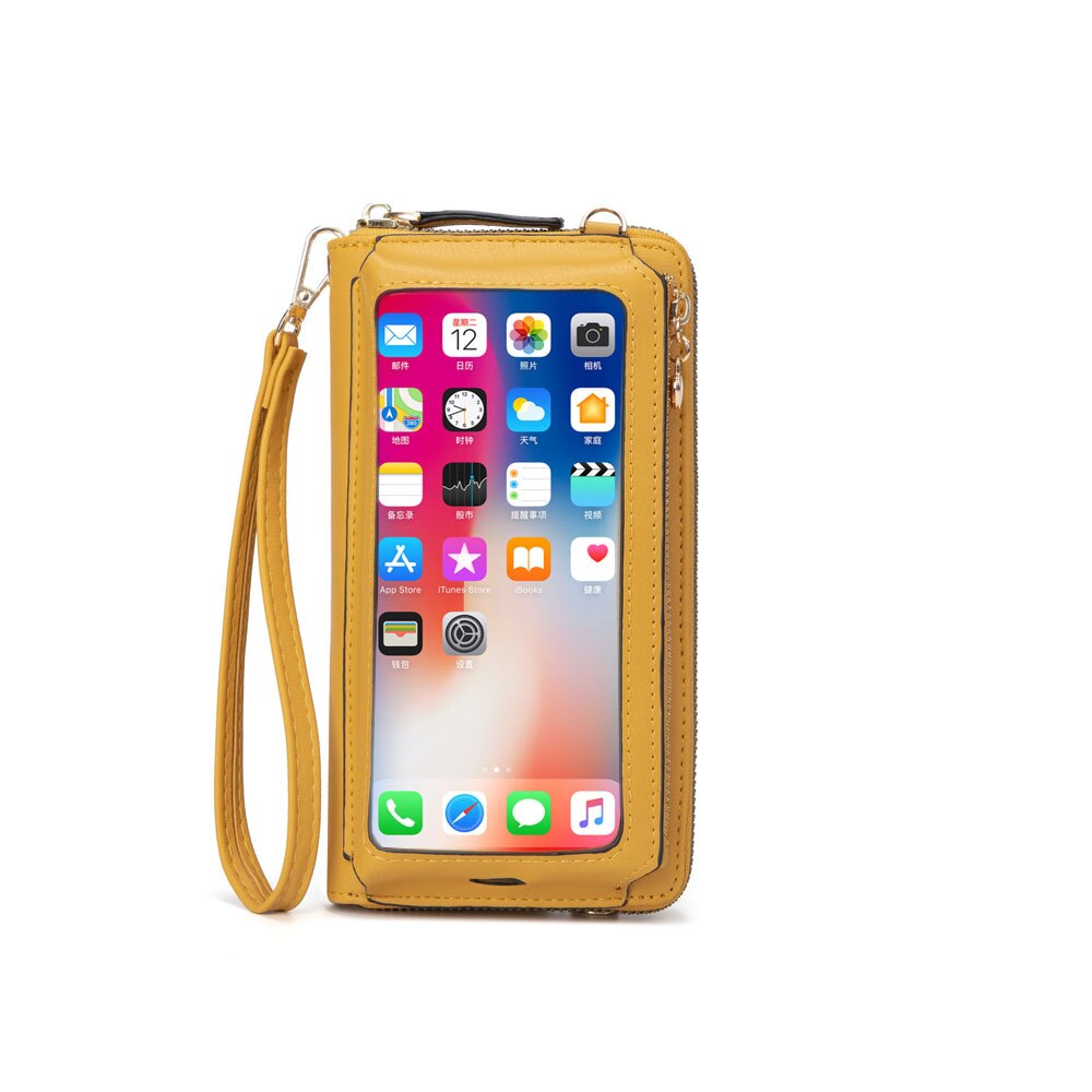 Rfid Women Phone Wallet: Yellow
