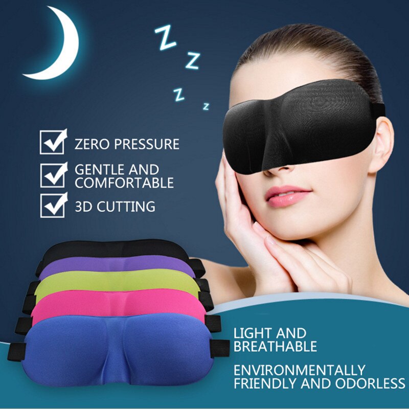 Øyemaske øyenskygge deksel skygge øyelapp kvinner menn myk bærbar blindfold reise øyelapp 1 stk 3d sovemaske naturlig sove