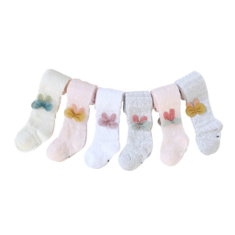 10 Stuks Leuke Candy Kleur Baby Zomer Panty Baby Peuter Kid Meisje Geribbelde Kous Katoen Warm Panty Effen Strakke 0-5 Jaar Meisje
