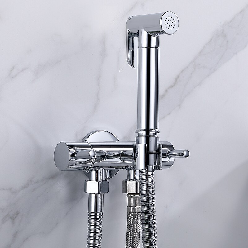 Bidets Kraan Chrom/Zwart/Goud Wc-reiniger Set Douchestraal Bidet Spuit Wc Kranen Wall Mounted Douche Bidets