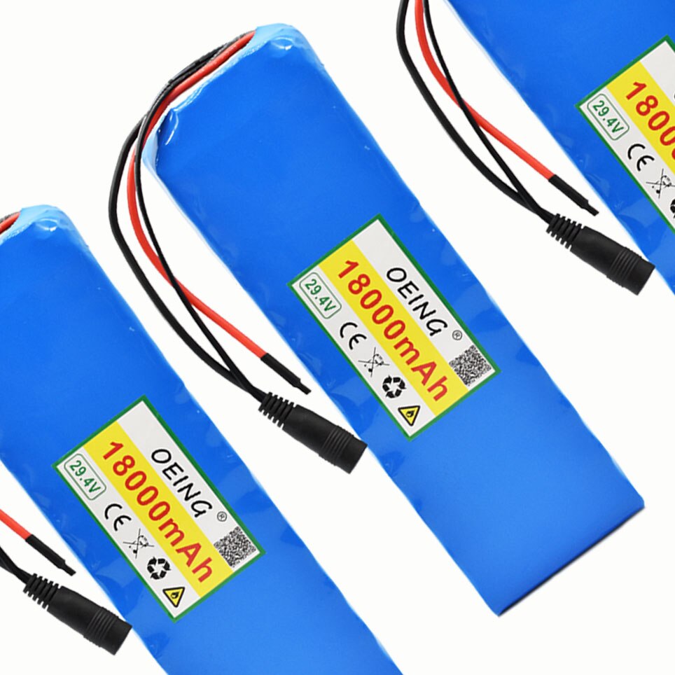 Nouvelle batterie Li-ion 7S3P originale de 29.4V 15Ah avec BMS équilibré de 18ah pour vélo électrique Scooter fauteuil roulant électrique