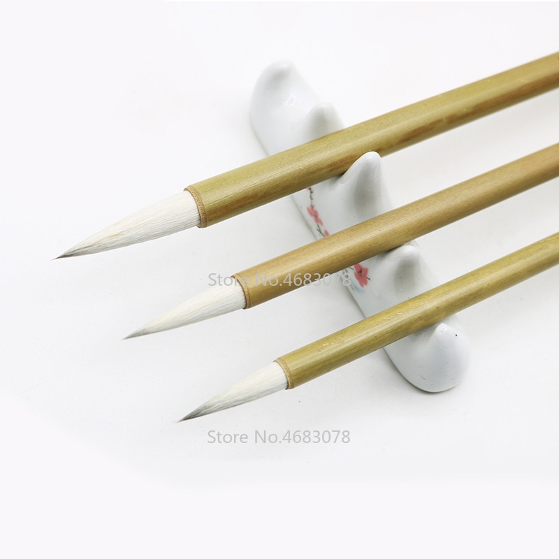 3 sztuk/zestaw wykwintne pędzel robić chińskiej kaligrafii wełniana wełna włosy artysta pisanie rysunek szczotka robić student początkujący idealny prezent