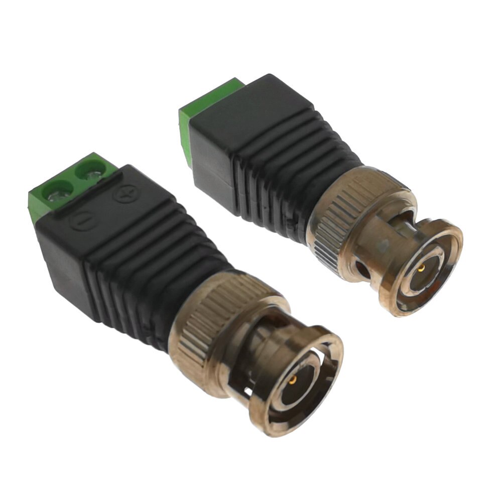 2PCS BNC Male to screw terminal Connectors for AHD Camera CVI Camera TVI Camera CCTV Camera Coaxial/Cat5/Cat6 Cables: Default Title