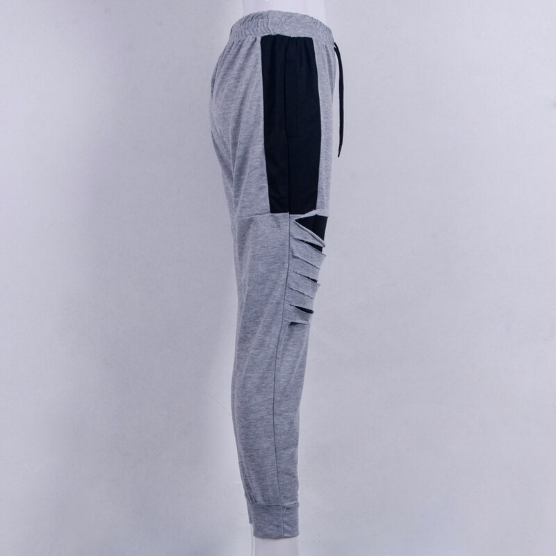 Men Gym Slim Fit Trousers Tracksuit Bottoms Skinny Jogger Sweat Track Long Pants