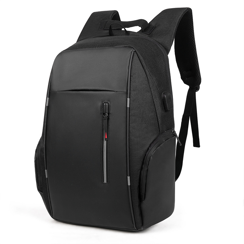 4 Colors Backpack Men USB Charging Waterproof 15.6 Inch Laptop Casual Oxford Male Business Bag Computer Notebook Backpacks: black
