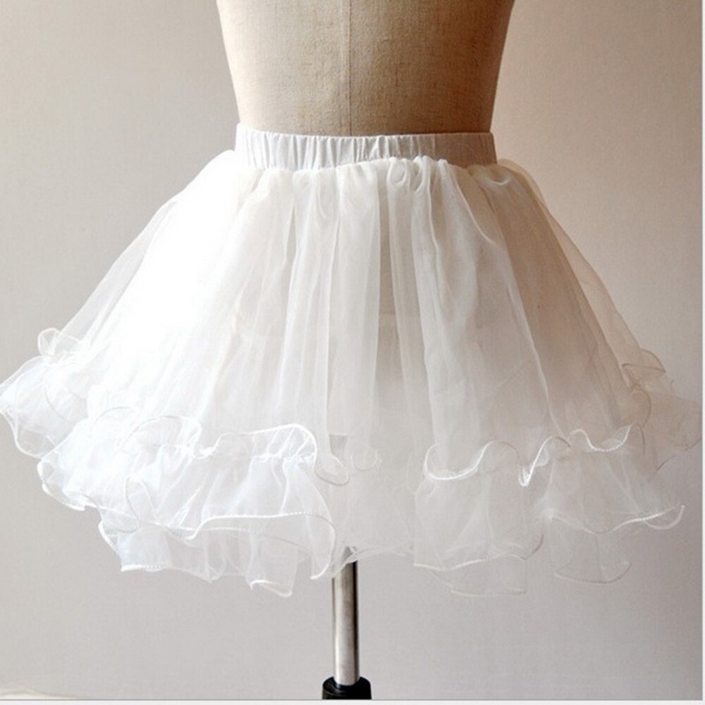 Jupon doux pour enfants, 3 couches, blanc, sans capuche, sous-jupe en dentelle, Crinoline, en coton, robe de princesse de fête