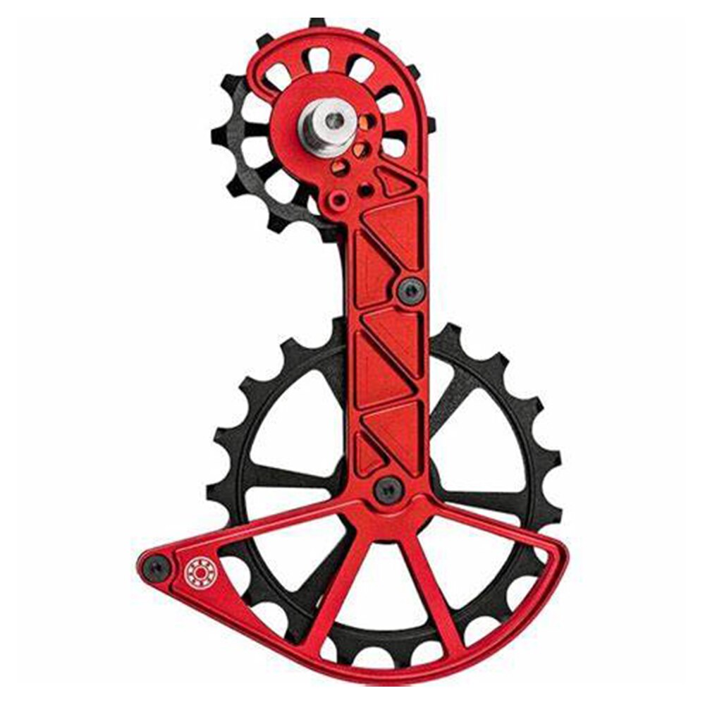 Kogel Kolossos Derailleur Pulley Wheel OSPW Oversized Ceramic Bearing 82g for R9100/9150 and R8000 SS/R8050 SS Made By 7075 CNC: Red