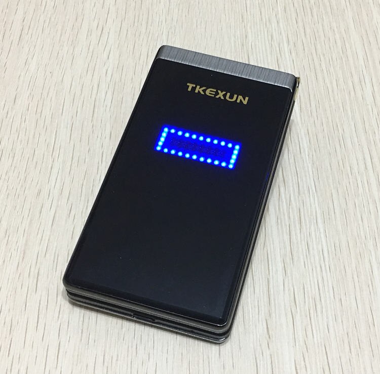 TKEXUN M2 Flip Metall Körper Telefon 3,0 Handschrift Bildschirm Mobile Handy Clamshell Dual Bildschirm Große Batterie Große Tastatur: add 8GB TF card / silver