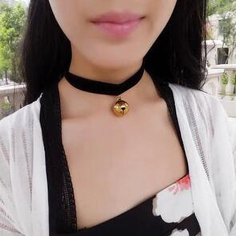 Vrouwen Sexy Gold Bel Hanger Chokers Ketting Kraag Sieraden Choker Ketting Harajuku Gothic Vintage Christmas