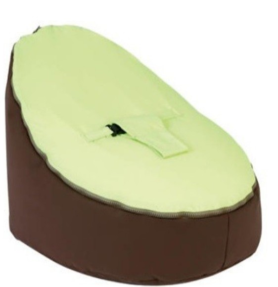 Zachte Baby Stoel Baby Bean Bag Bed Cover Zonder Vulmiddel Poef Voor Feeding Baby Snuggle Bed Met Riem Voor Veiligheid bescherming: Brown n green