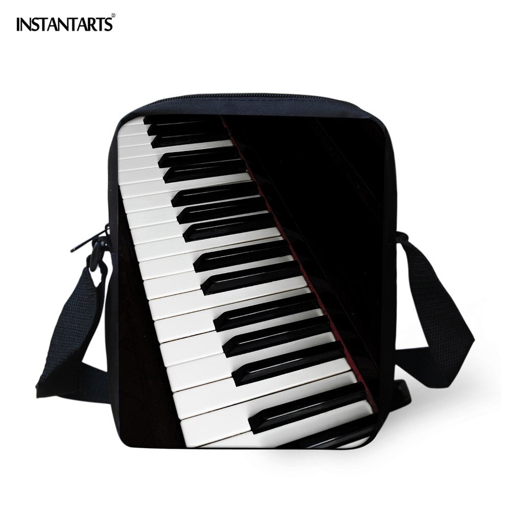 INSTANTARTS najnowsza muzyka kolorowa klawiatura pianina drukuj Mini Messenger torby studenci moda szkoła Bookbags Casual Crossbody Bag
