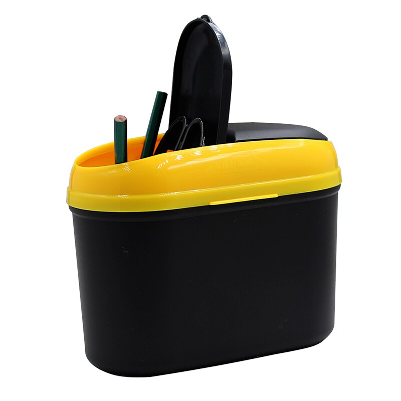 Kaksinkertainen avoin jätesäiliö roskapussi autoon auton roskakori roskakori säilytyslaatikko auton roskaämpäri muovinen roskakori: Keltainen